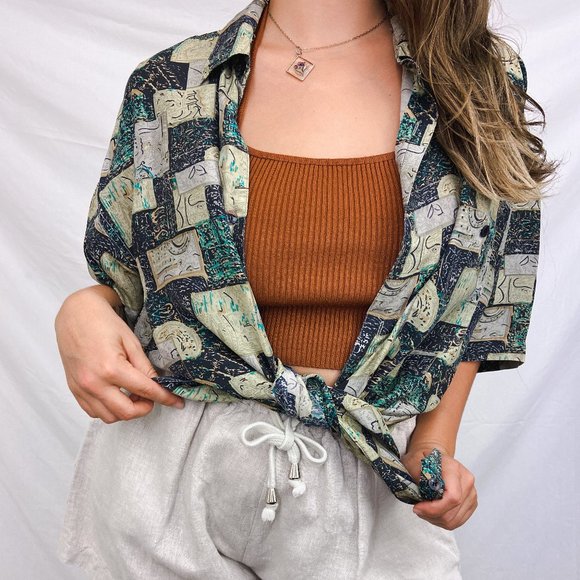 🍃 High Advantage silk button up 🍃 - Picture 3 of 11